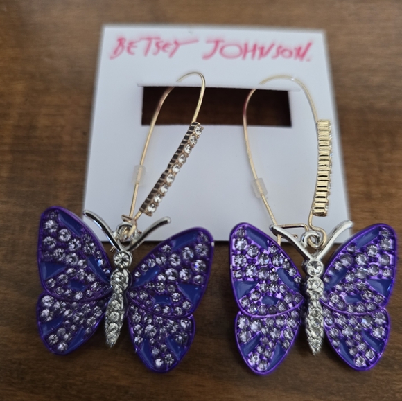 Betsey Johnson Jewelry - Betsey Johnson Butterfly Earrings